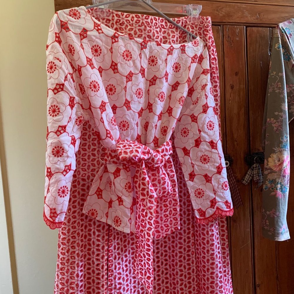 Blouse and skirt, two pieces. Tristan Medium, Midi, NWOT. 100% Cotton.